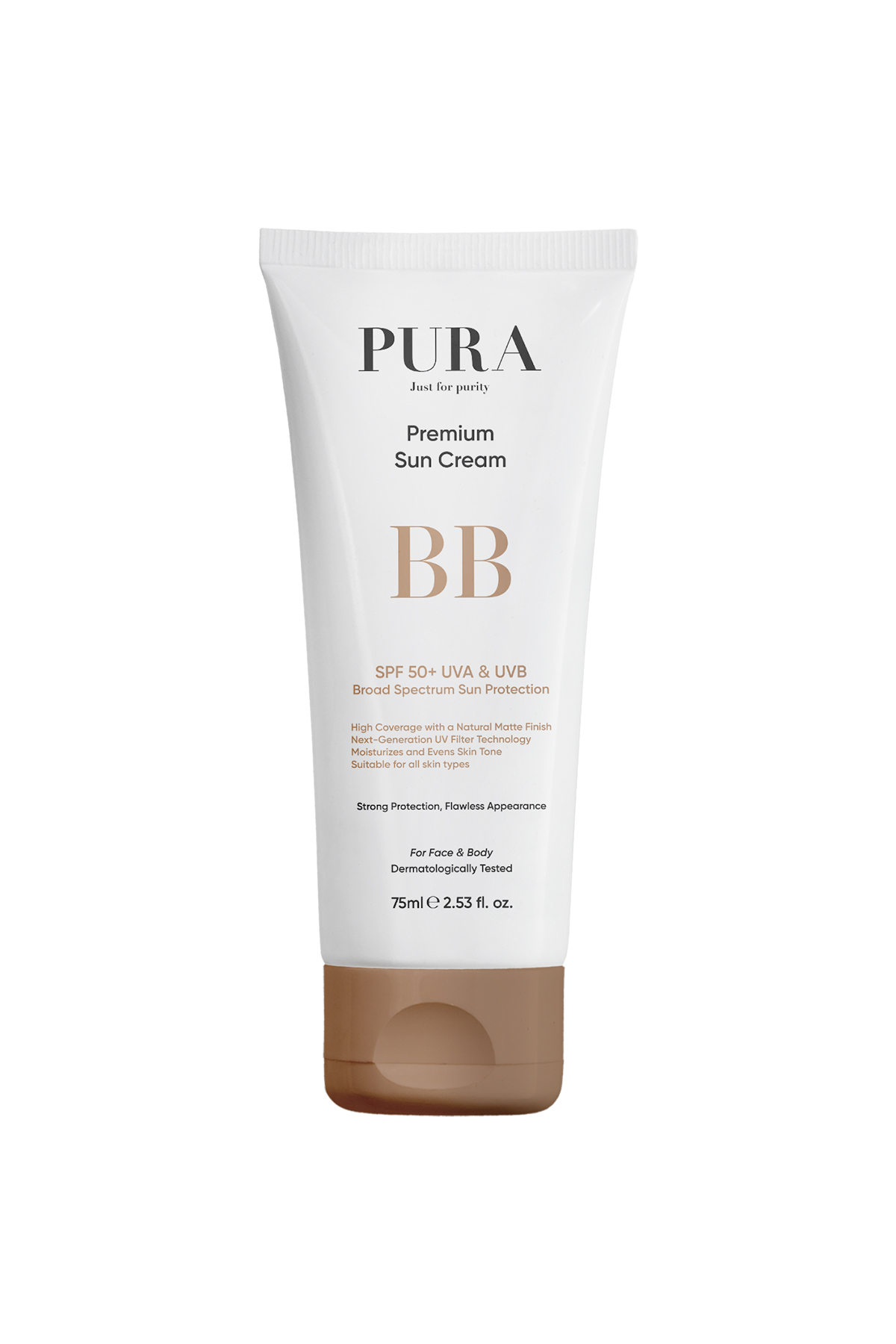 Premium Geniş Spektrumlu SPF50+ BB Güneş Koruyucu Krem 75 ml