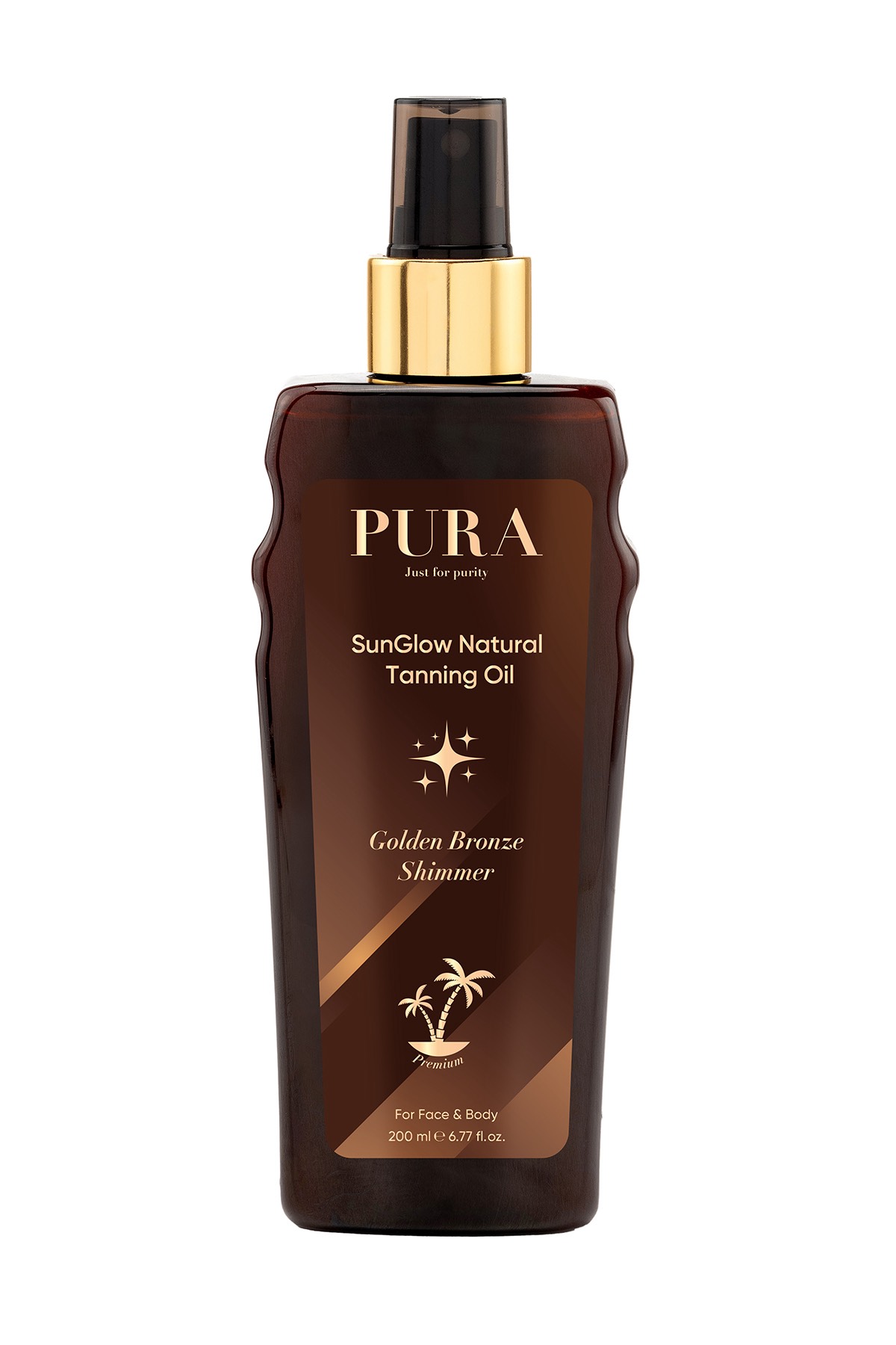 SunGlow Natural Tanning Shimmer Oil Doğal Besleyici Simli Bronzlaştırıcı Yağ 200 ml