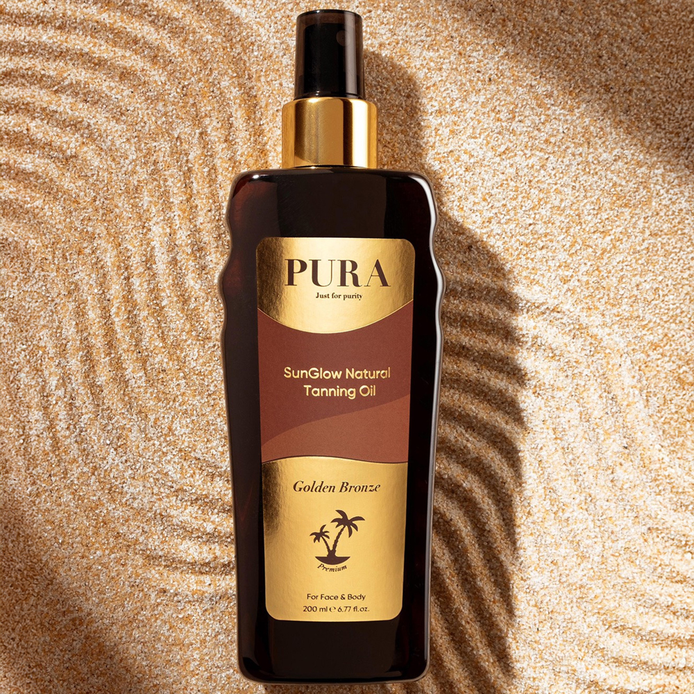 SunGlow Natural Tanning Shimmer Oil Doğal Besleyici Simli Bronzlaştırıcı Yağ 200 ml
